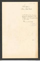 k.k. naturhistorisches Hofmuseum, Intendanzakten 1885-1896 (Hauer), Aktenzahl Z.307.a/1887, Seite 1